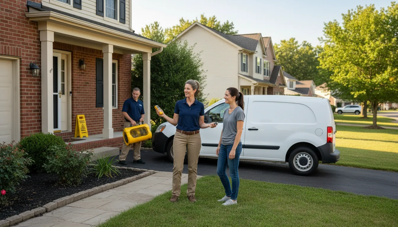 Residential water damage restoration in Shawneetown, IL